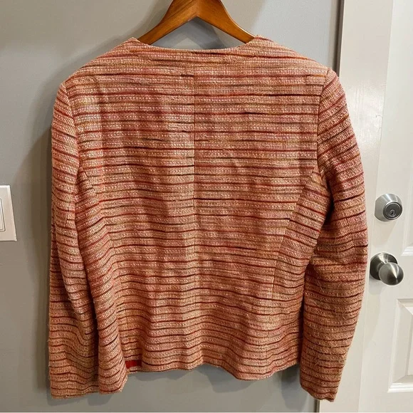LAFAYETTE 148 Orange Tweed Blazer Size 14 - Picture 9 of 15